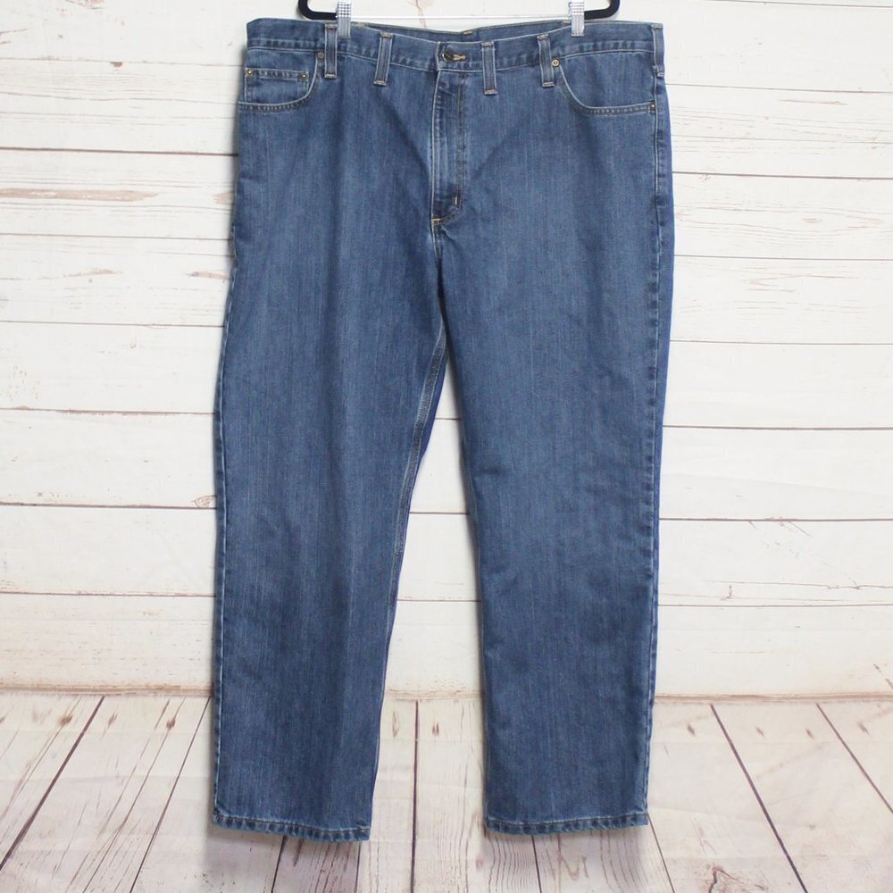 Carhartt Jeans Relaxed Straight Mens 44 x 30 Medium Wash